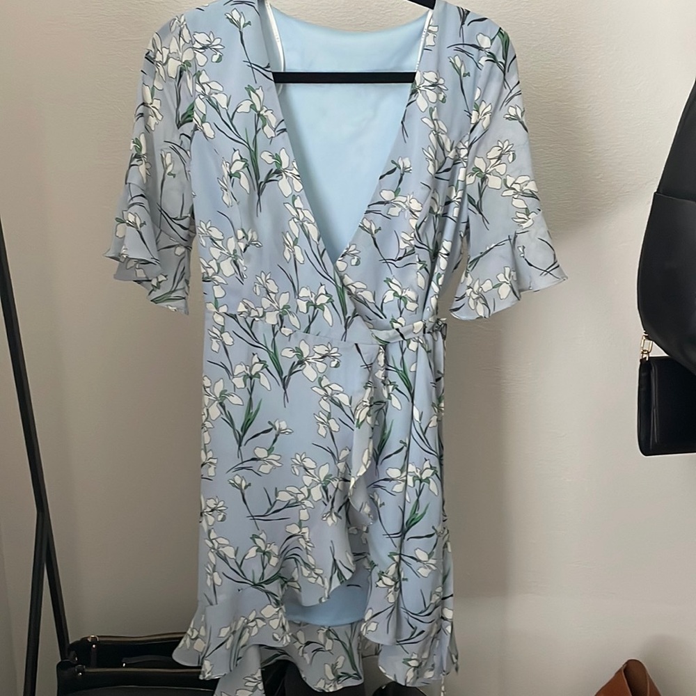 Floral print wrap dress